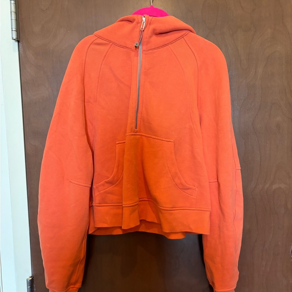 lululemon athletica Orange Half-Zip Hoodie